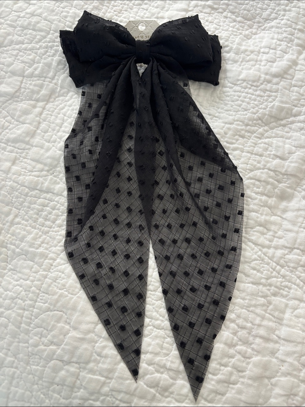 NWT Altar’d State Black Double Bow Hair Clip